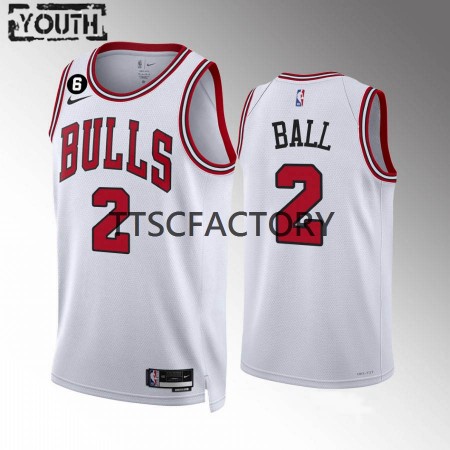 Dres Chicago Bulls ZLonzo Ball 2 Nike 2022-23 Association Edition Bijela Swingman - Dječji